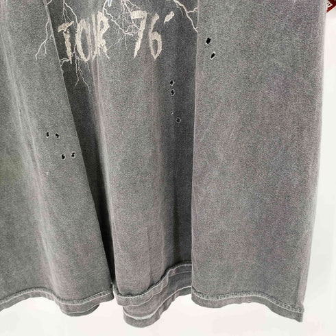AC DC ダメージデザイン クルーネック半袖Tシャツ カットソー Y2K メンズ