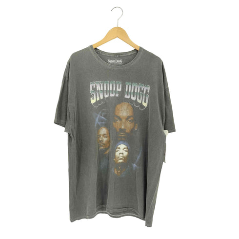 SNOOP DOGG ラメプリント クルーネック半袖Tシャツ カットソー Y2K レディース