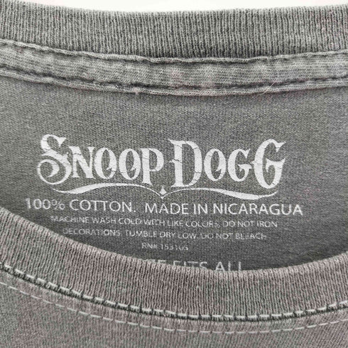 SNOOP DOGG ラメプリント クルーネック半袖Tシャツ カットソー Y2K レディース