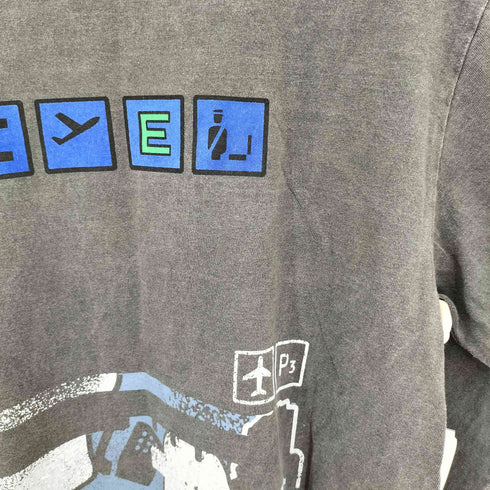 シーイー C.E OVERDYE FLIGHT LONG SLEEVE TEE オーバーダイ フライト クルーネック長袖Tシャツ カットソー メンズ M