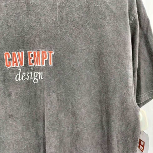 シーイー C.E CAV EMPT DESIGN OVERDYE S/S Tee フロントロゴ刺繍 クルーネック半袖Tシャツ カットソー メンズ L
