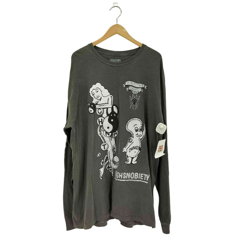 チャイナタウンマーケット CHINATOWN MARKET HIGHSNOBIETY キャラクタープリント クルーネック長袖Tシャツ カットソー メンズ XL