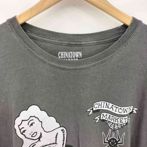 チャイナタウンマーケット CHINATOWN MARKET HIGHSNOBIETY キャラクタープリント クルーネック長袖Tシャツ カットソー メンズ XL