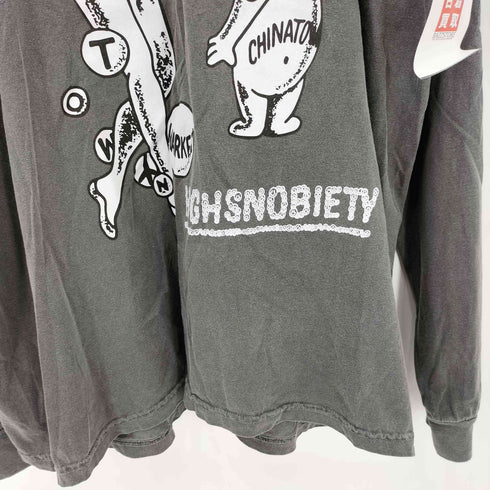 チャイナタウンマーケット CHINATOWN MARKET HIGHSNOBIETY キャラクタープリント クルーネック長袖Tシャツ カットソー メンズ XL