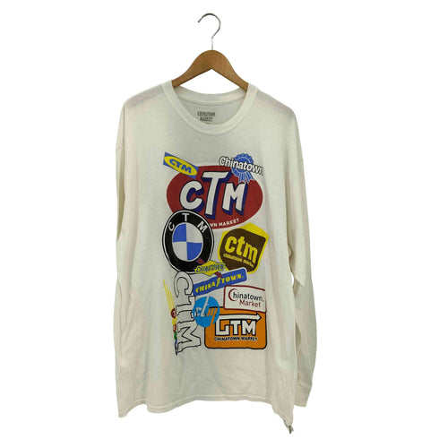 チャイナタウンマーケット CHINATOWN MARKET ロゴデザイン クルーネック長袖Tシャツ カットソー メンズ XL