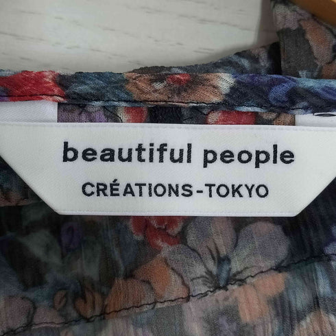 ビューティフルピープル beautiful people wallpaper flower pt volume sleeve blouse レディース JPN:34