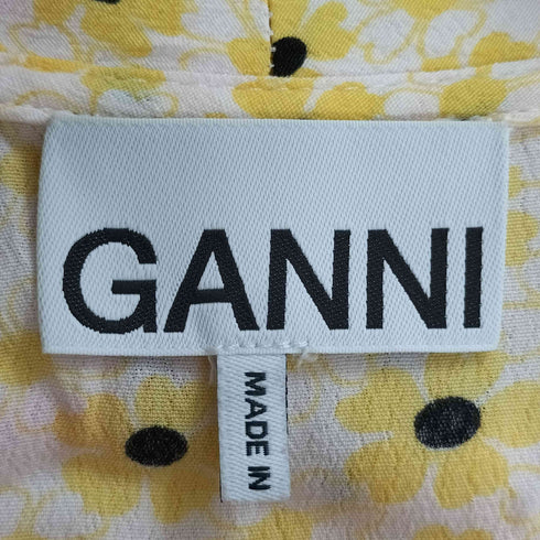 ガニー Ganni イエローフラワーラップドレス レディース JPN:36
