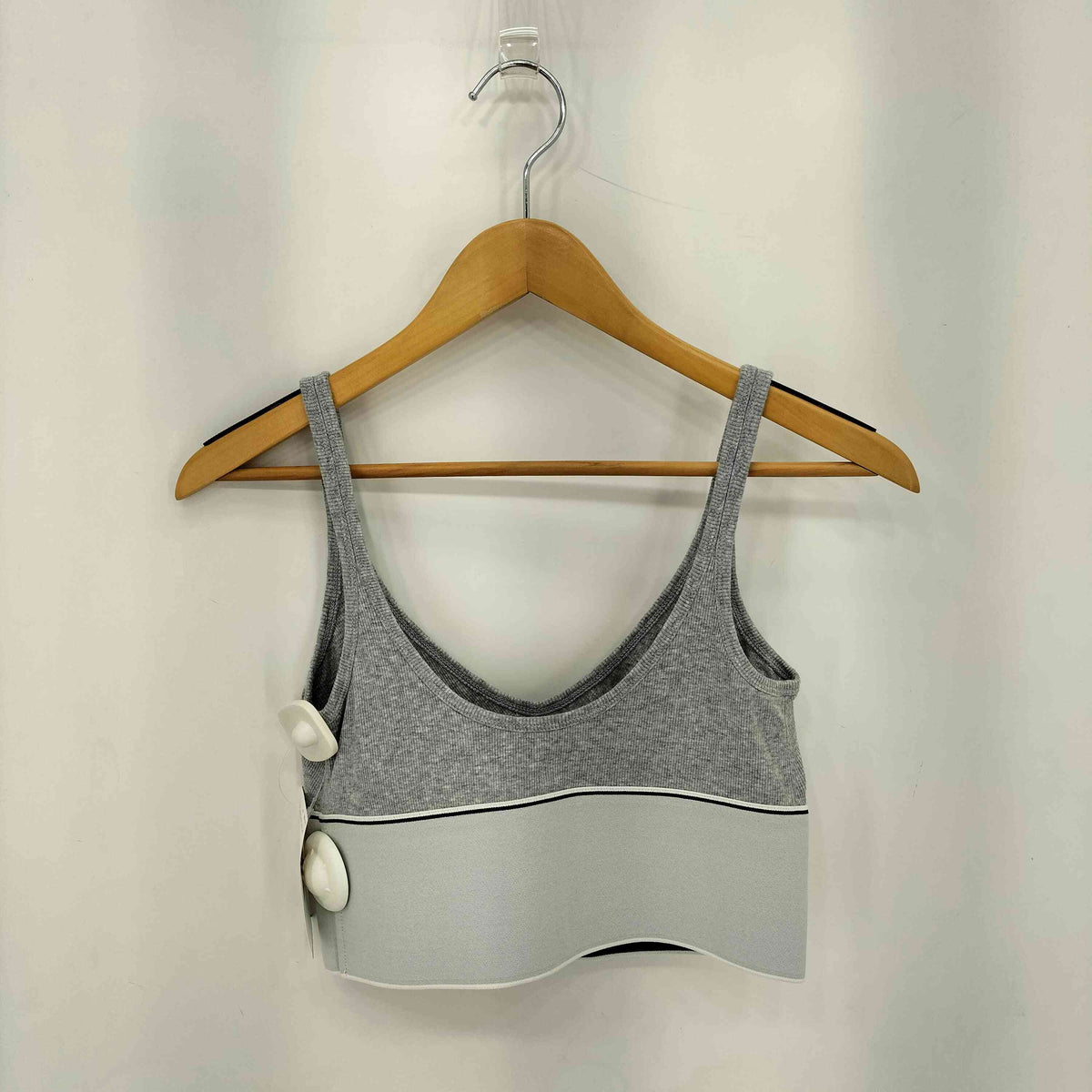 alexanderwang トップス ブラトップ LOGO ELASTIC BRA IN RIBBED JERSEY in BLACK | alexanderwang®