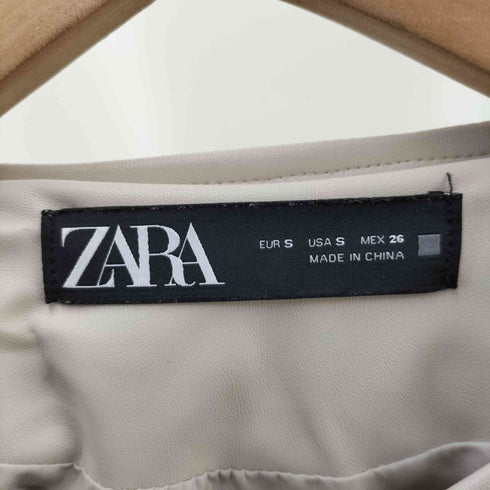 ザラ ZARA フェイクレザー パフジャケット レディース us s