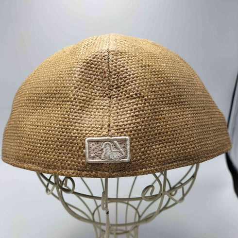 ニューエラ NEW ERA 59FIFTY PAPER カーキー ベースボールチームロゴ刺繍 麦わら ベースボール キャップ メンズ 8 63.5CM