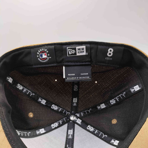 ニューエラ NEW ERA 59FIFTY PAPER カーキー ベースボールチームロゴ刺繍 麦わら ベースボール キャップ メンズ 8 63.5CM
