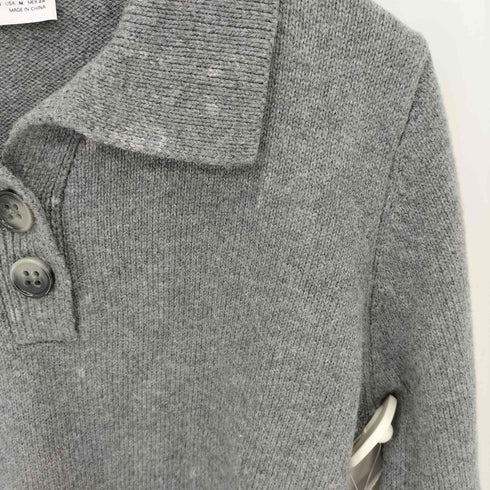 ザラ ZARA BUTTONED KNIT POLO SHIRT ニットポロ レディース import:M
