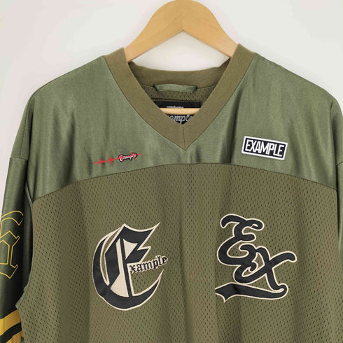 イグザンプル EXAMPLE 22SS MESHSATIN FOOTBALL S/S SHIRTS メッシュ サテン フットボール S/S シャツ メンズ JPN:XL