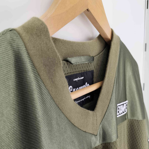 イグザンプル EXAMPLE 22SS MESHSATIN FOOTBALL S/S SHIRTS メッシュ サテン フットボール S/S シャツ メンズ JPN:XL