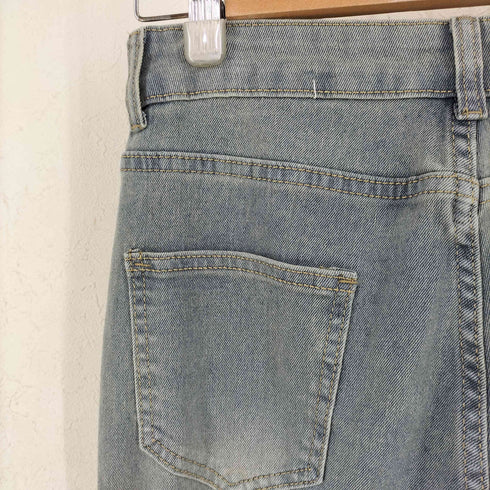 フリルデザイン ブーツカットデニムパンツ Y2K レディース