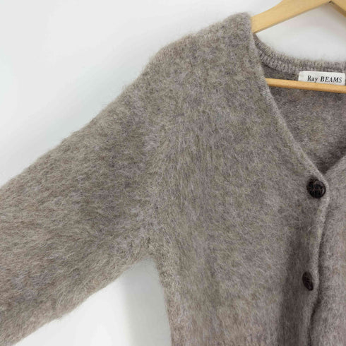 レイビームス Ray BEAMS アルパカ混 シャギー Vネック カーディガン レディース ONE SIZE