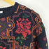 ローラアシュレイ LAURA ASHLEY 90s ウール 花柄 クルーネックニットチュニック レディース import:S