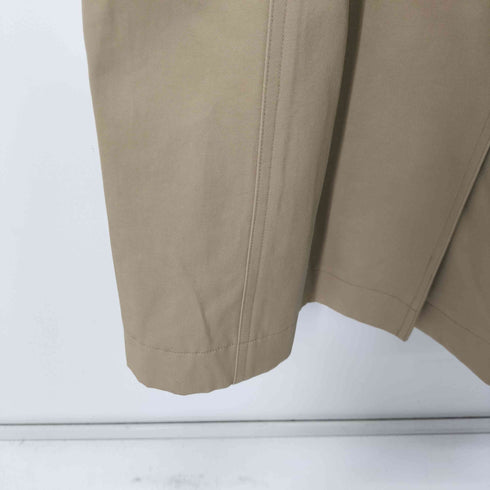 ペリーエリス PERRY ELLIS 裏地 総柄 ベルト付 ダブルブレスト ナイロンコットン トレンチコート レディース