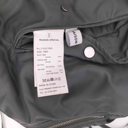 メゾンスペシャル MAISON SPECIAL 23AW Reversible Nylon Over MA-1リバーシブル ナイロン オーバー MA-1 レディース FREE