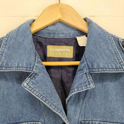 リズ クレイボーン LIZ Claiborne エポレット付デニムカバーオール レディース M