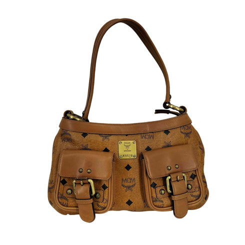 エムシーエム MCM ヴィセトス柄 レザーハンドバッグ レディース