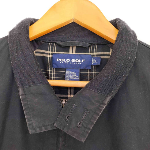 ポロゴルフラルフローレン POLO GOLF RALPH LAUREN 90s 裏地チェック ポニー無 スイングトップ メンズ import:L