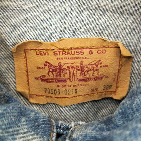 リーバイス Levis 80S USA製 ボタン裏755刻印 70506-0214 デニムジャケット メンズ 38R