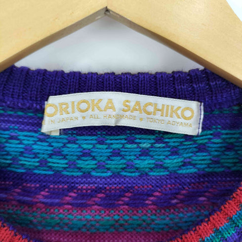 90s MORIOKA SACHIKO ウール マルチボーダーニット レディース