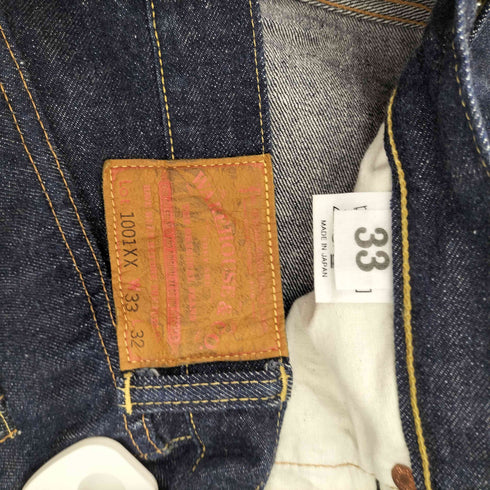 ウエアハウス WAREHOUSE 1001XX 鹿革ラベル 5ポケット ボタンフライ ストレート デニム パンツ メンズ W33 L32