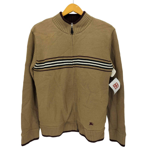 バーバリーブラックレーベル BURBERRY BLACK LABEL 中綿 ジップアップ ドライバーズ ニット ウール セーター メンズ JPN:2