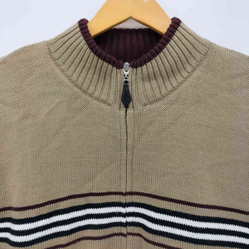 バーバリーブラックレーベル BURBERRY BLACK LABEL 中綿 ジップアップ ドライバーズ ニット ウール セーター メンズ JPN:2