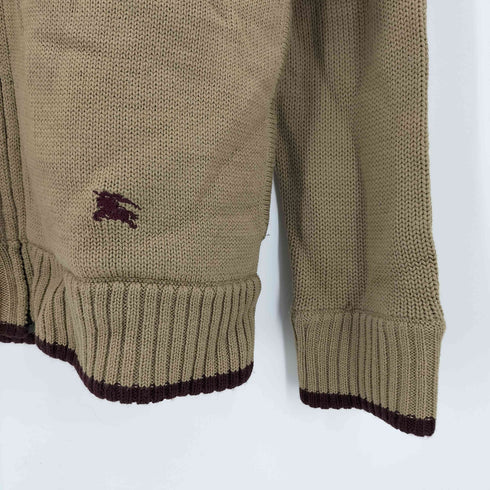バーバリーブラックレーベル BURBERRY BLACK LABEL 中綿 ジップアップ ドライバーズ ニット ウール セーター メンズ JPN:2