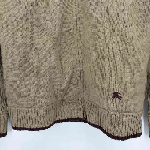 バーバリーブラックレーベル BURBERRY BLACK LABEL 中綿 ジップアップ ドライバーズ ニット ウール セーター メンズ JPN:2