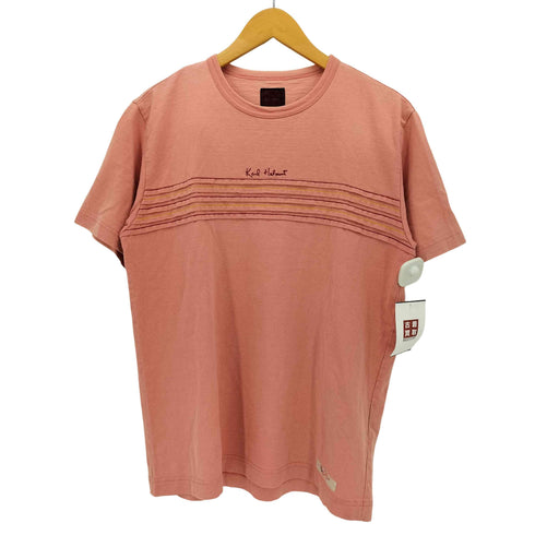 カールヘルム Karl Helmut ロゴ 刺繍 ピンタック S/S クルーネック Tシャツ メンズ JPN:M
