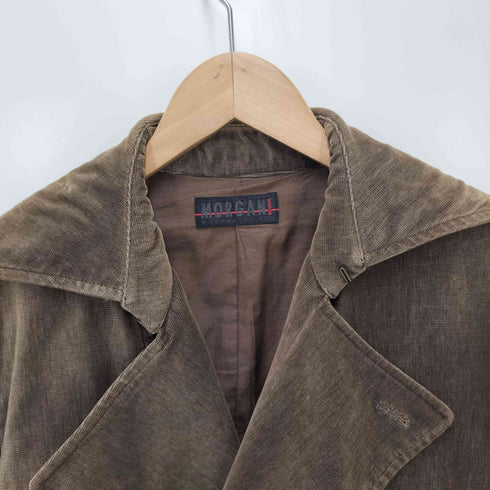 モルガンオム MORGAN HOMME ベロア トレンチコート メンズ
