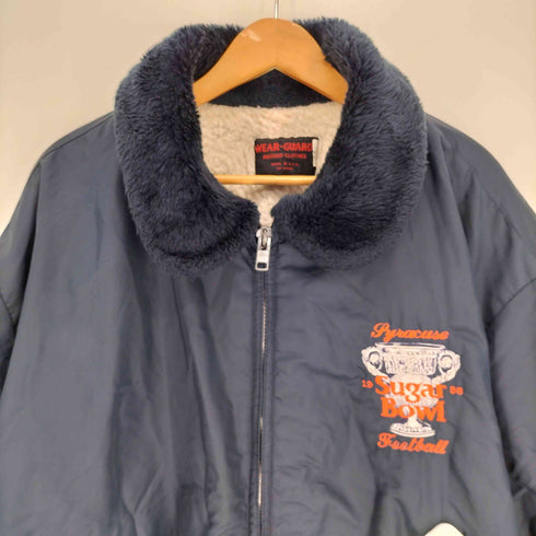 ウェアガード Wear Guard USA製 B-15型 アメフト ロゴ刺繍 裏ボア ジップアップ フライト ジャケット ビッグサイズ メンズ XXXL