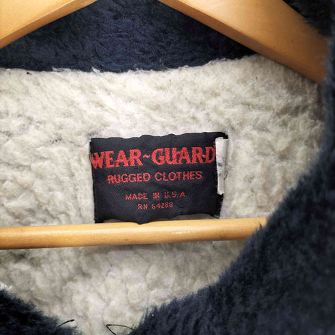 ウェアガード Wear Guard USA製 B-15型 アメフト ロゴ刺繍 裏ボア ジップアップ フライト ジャケット ビッグサイズ メンズ XXXL