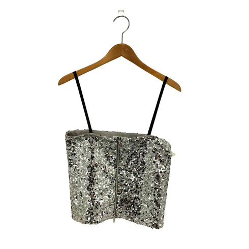 M TO R SEQUINED BUSTIER スパンコール ビスチェ Y2K レディース FREE