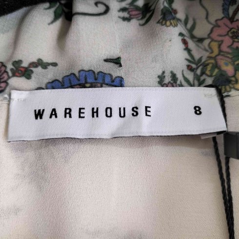 ウエアハウス WAREHOUSE ボタニカル柄 ボウタイブラウス レディース 8
