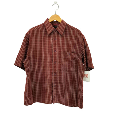 ハガークロージング HAGGAR チェック柄 フロントポケット 半袖シャツ メンズ M