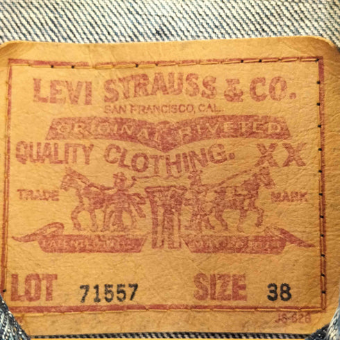 リーバイス Levis 90s 95年製 日本製 71557 ボタン裏J30刻印 ビッグE 復刻 3rd デニム トラッカージャケット メンズ 38