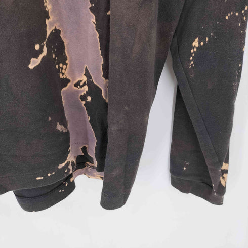 ベーシックエディションズ BASIC EDITIONS USA製 ブリーチデザイン モックネック 長袖Tシャツ カットソー メンズ M