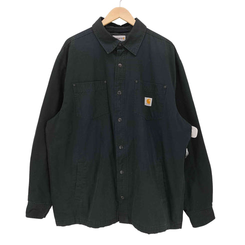 カーハート Carhartt スナップ ボタン 裏地 キルティング ライトダック リップストップ ワーク シャツ ジャケット メンズ import:L