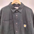 カーハート Carhartt スナップ ボタン 裏地 キルティング ライトダック リップストップ ワーク シャツ ジャケット メンズ import:L