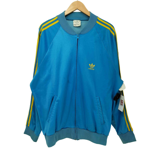 アディダスオリジナルス adidas Originals 80S USA製 銀タグ トレフォイルロゴ刺繍 スリーストライプ トラックジャケット メンズ import:XL