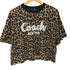 コーチ COACH レオパード カーシヴ シグネチャー クロップド Tシャツ レディース import:M