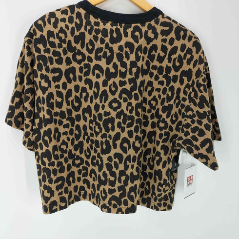 コーチ COACH レオパード カーシヴ シグネチャー クロップド Tシャツ レディース import:M