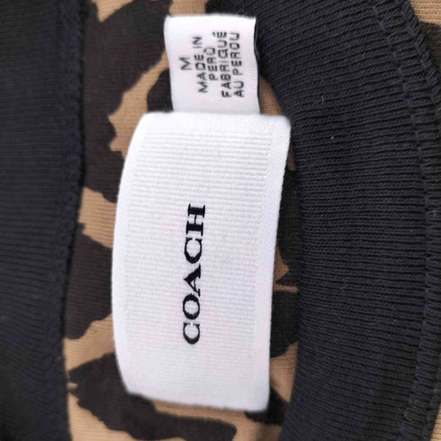 コーチ COACH レオパード カーシヴ シグネチャー クロップド Tシャツ レディース import:M