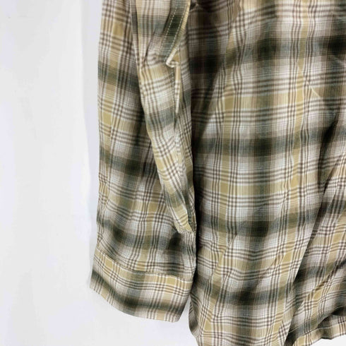 トミーヒルフィガー TOMMY HILFIGER 90S 比翼ボタン レギュラーカラーL/S レーヨンシャツ メンズ import:M