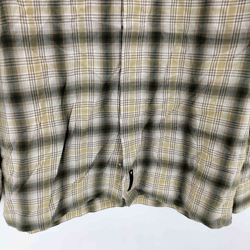 トミーヒルフィガー TOMMY HILFIGER 90S 比翼ボタン レギュラーカラーL/S レーヨンシャツ メンズ import:M